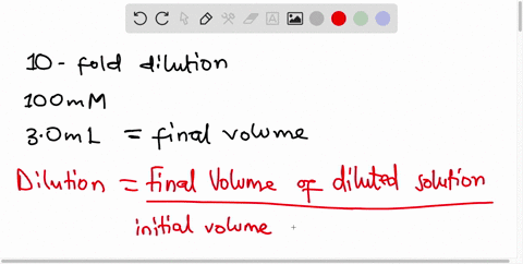 calculate-how-you-would-make-a-10-fold-dilution-of-stock-pnp-solution-100-mm-the-final-volume-of-the-diluted-solution-must-be-30-ml-what-are-the-volumes-of-stock-pnp-and-buffer-required-to-make-this-d