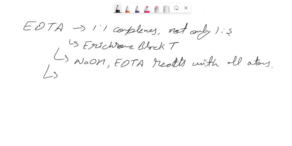 SOLVED Concerning EDTA titrations, which of the following is correct
