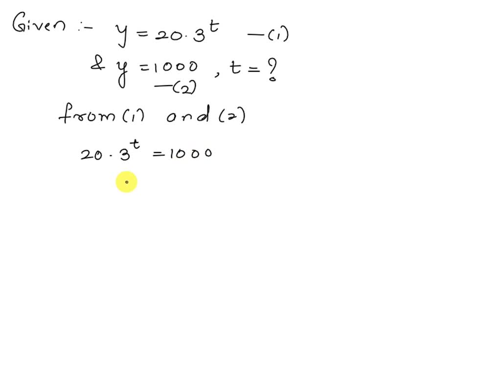 SOLVED The equation y=15*2^(t) shows the number of infected people