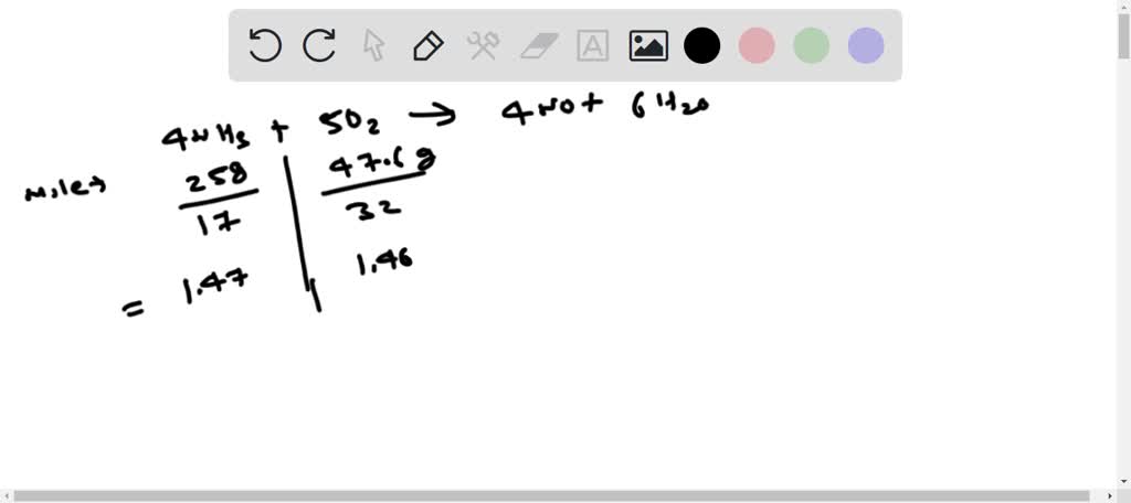 SOLVED: If 25.0 g of NH 3 and 42.Og of O 2 react in the following ...