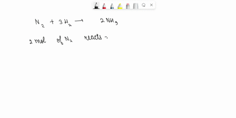 nitrogen-gas-n2-and-hydrogen-gas-h2-react-to-produce-ammonia-nh3-if-we-have-2-mol-of-n2-how-many-moles-of-nh3-will-be-produced-1-mol-nh3-2-mol-nh3-3-mol-nh3-4-mol-nh3-35259