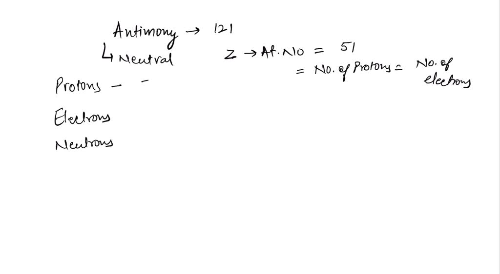 SOLVED How many protons, neutrons and electrons are there in neutral