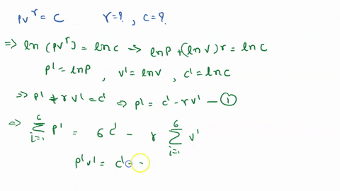 12-the-table-below-gives-experimental-values-of-pressure-p-of-given-mass-of-gas-corresponding-to-various-of-the-volume-v-according-to-thermodynamic-principles-the-relationship-be-of-the-form-97042