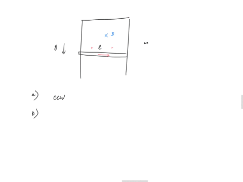 a-horizontal-slide-wire-of-mass-m-is-constrained-t0-move-up-and-down-without-friction-as-remains-in-contact-with-vertical-conducting-frame-of-length-shown-the-resistance-ol-the-frame-negligi-99068
