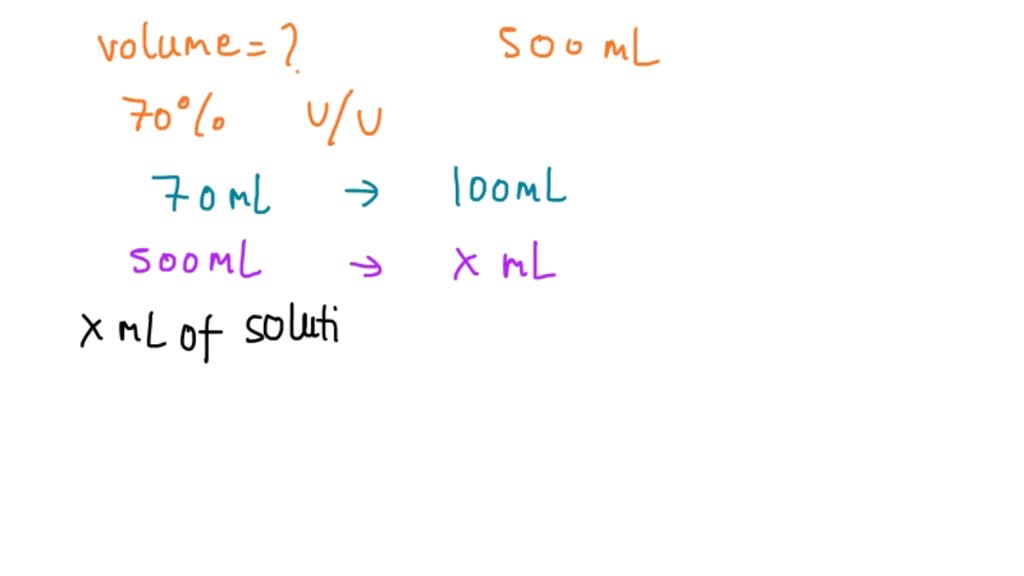 SOLVED 2. Rubbing alcohol is sold as a 70 (v/v) solution of isopropyl