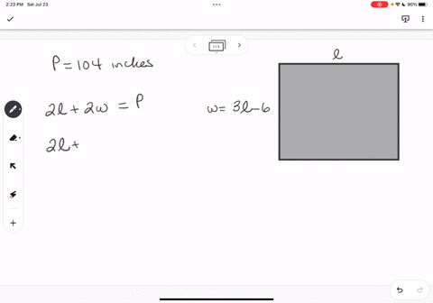 helpp-the-perimeter-of-a-rectangle-is-104-inches-the-width-is-6-inches-less-than-3-times-the-length-find-the-width-of-the-rectangleshow-each-step-and-explain-what-was-performed-for-each-step-55703