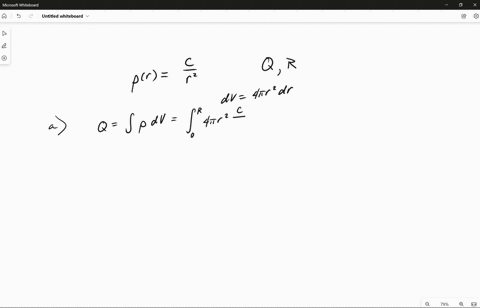 a-sphere-of-radius-r-has-total-charge-q-the-volume-charge-density-cm3-within-the-sphere-is-rcr2-where-c-is-a-constant-to-be-determined-a-the-charge-within-a-small-volume-dv-is-dqdv-the-integ-69935