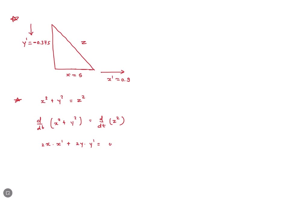 SOLVED: The top of a ladder slides down a vertical wall at a rate of 0. ...