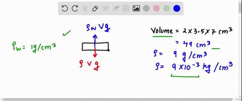 q19-a-piece-of-metal-is-released-from-rest-in-water-pwater-1-g-cm3-consider-the-dimensions-and-density-of-this-piece-2-x-35-x-7-cm-and-ppiece-9-g-cm3-to-find-its-acceleration-in-ms2-35-cm-2-44385