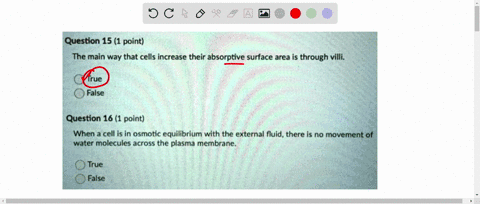 question-15-1-point-the-main-way-that-cells-increase-their-absorptive-surface-area-is-through-villi-true-false-question-16-1-point-when-a-cell-is-in-osmotic-equilibrium-with-the-external-flu-97413