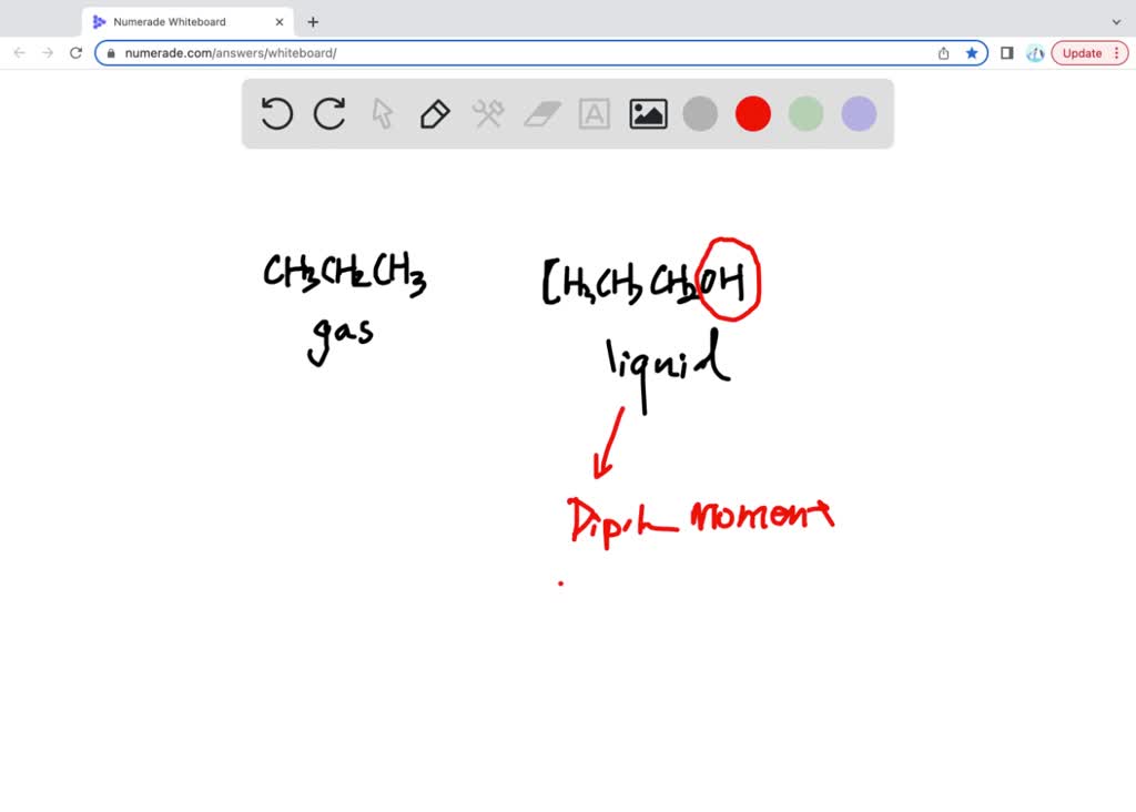 SOLVED: C. Propane, CH3CH2CH3 is a gas at room temperature, whereas ...