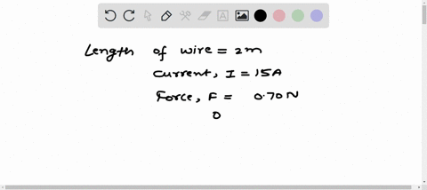 a-wire-that-is-200-m-long-and-carrying-a-current-of-150-a-is-at-90-to-a-uniform-magnetic-field-the-force-acting-on-the-wire-is-070-n-what-is-the-strength-of-the-magnetic-field-73907