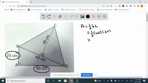the-figure-abcd-is-made-up-of-two-different-trianglesabd-is-a-right-angled-triangleab25-cmad60-cmbd65-cm-and-ce45-cmfind-the-area-of-figure-abcd-25-cm-65-60-cm-cm-45-cm-31388