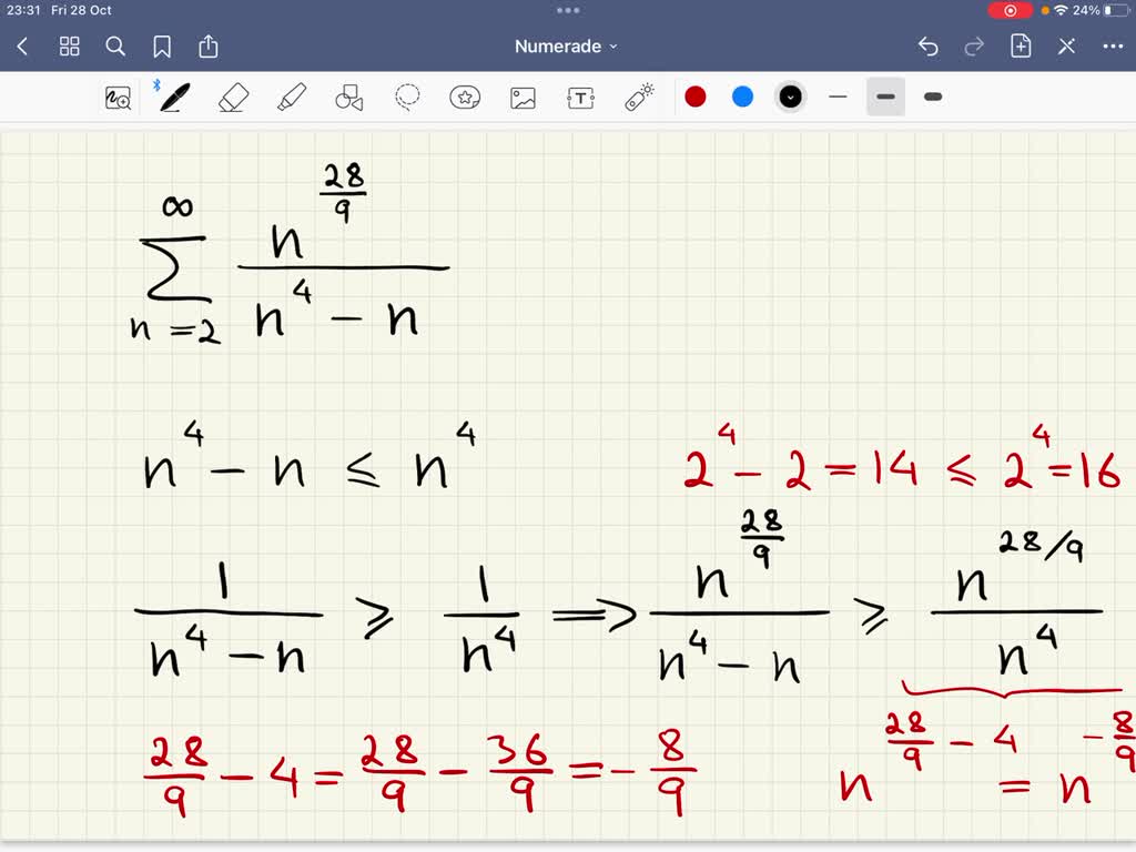 solved-use-the-comparison-test-to-determine-whether-the-infinite