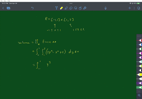 find-the-volume-of-the-solid-that-lies-under-the-hyperbolic-paraboloid-z-3y2-x2-5-and-above-the-rectangle-r-1-1-1-3-99812