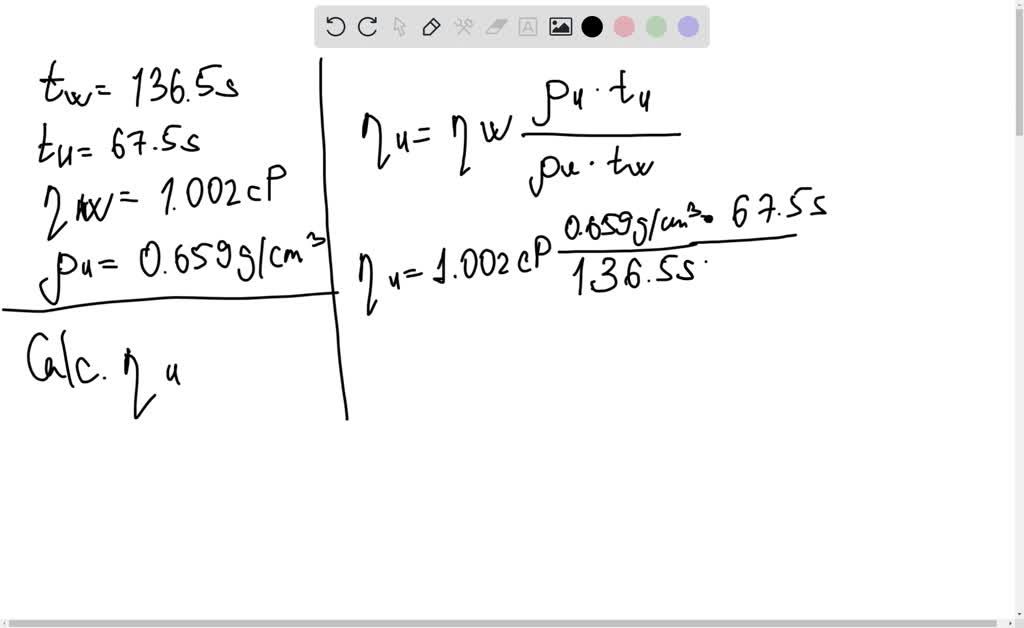 Solved: When 10 Ml Of Water At 20oc Is Placed In An Ostwald Viscometer 