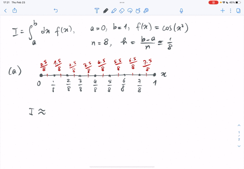 point-let-f-x-cosx-use-a-the-trapezoidal-rule-and-b-the-midpoint-rule-to-approximate-the-integral-jo-fkx-dx-with-n-give-each-answer-correct-to-six-decimal-places-t8-0902333-ms-09056199-c-use-89525