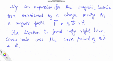 what-is-the-direction-of-the-velocity-of-a-negative-charge-that-experiences-the-magnetic-force-shown-76701
