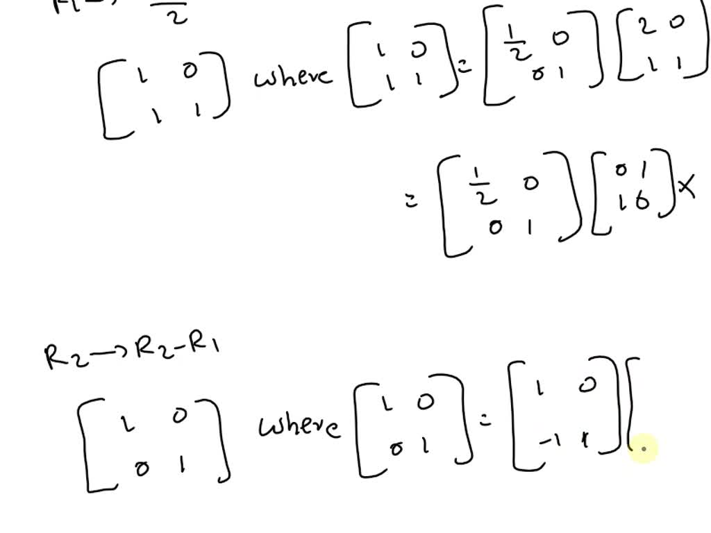 SOLVED (3 points) Write X = o as a product 2 X = E1E2E3 of elementary