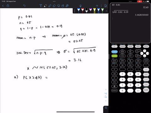 in-the-following-problem-check-that-it-is-appropriate-to-use-the-normal-approximation-to-the-binomial-then-use-the-normal-distribution-to-estimate-the-requested-probabilities_-it-is-known-th-98133