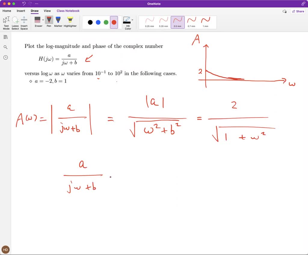 SOLVED: Plot the log-magnitude and phase of the complex number H(jw ...