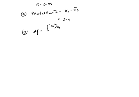 9-the-following-results-are-for-independent-random-samples-taken-from-two-populations-sample-1-n1-20-x1-225-s1-25-sample-2-n2-30-x2-201-2-48-a-what-is-the-point-estimate-of-the-difference-be-11278