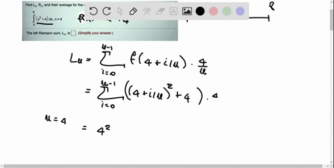 find-ln-rn-and-their-average-for-the-definite-integral-below-using-the-indicated-value-of-n-v4-dxn4-the-left-riemann-sum-ln-is-simplify-your-answer-83908