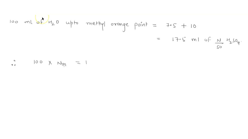 SOLVED: A sample of water is alkaline to both phenolphthalein as well ...