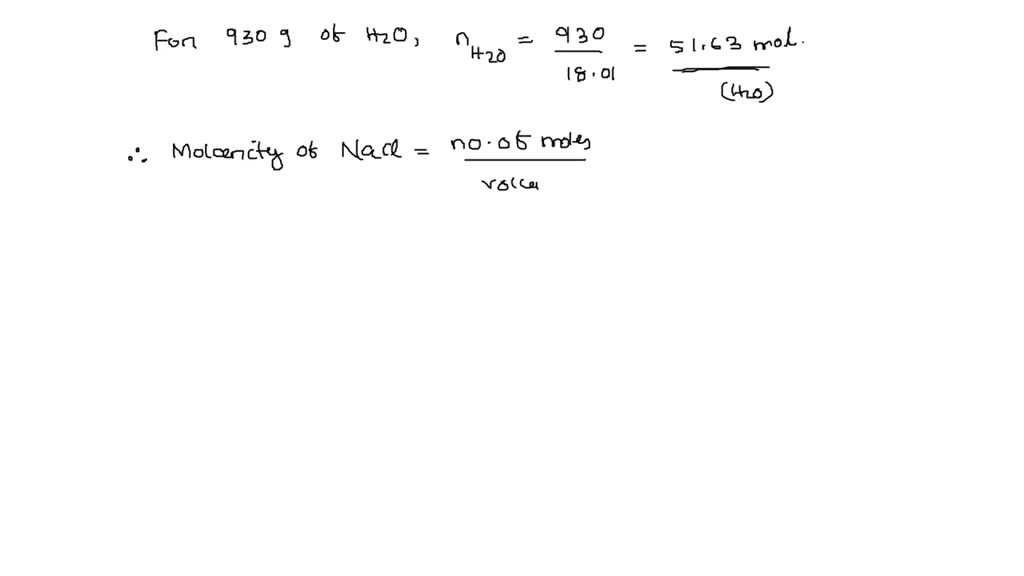 What is the mole, molality and osmolality of 0.9% NaCl and 3.5