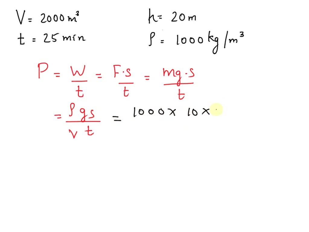 Calculate the power of an electric pump in horsepower, which can lift
