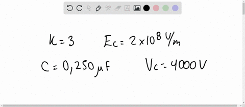 a-parallel-plate-capacitor-is-constructed-using-a-dielectric-material-whose-dielectric-constant-is-300-and-whose-dielectric-strength-is-200-108-vm-the-desired-capacitance-is-0250-f-and-the-c-19803