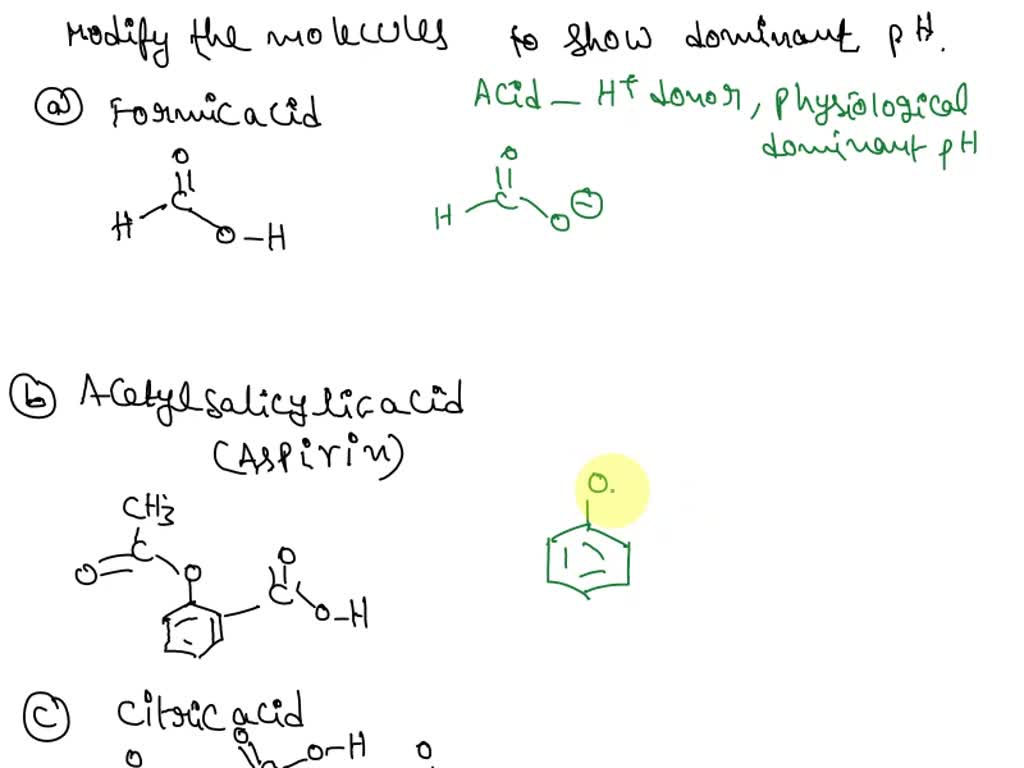 SOLVED: 'Modify the following three molecules so that they show the ...