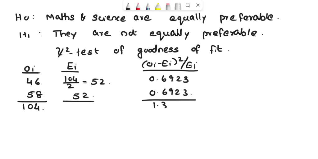 SOLVED When students in a university were asked "Which between