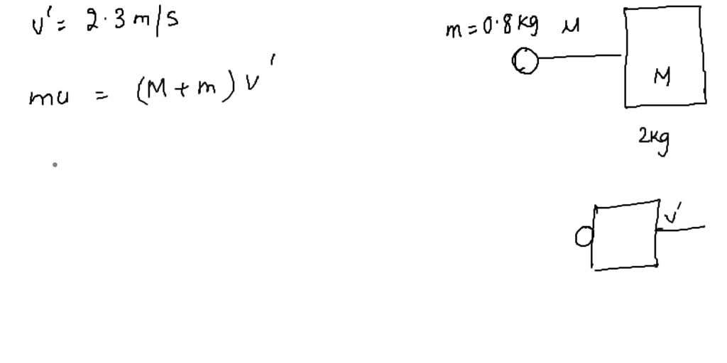 SOLVED A pitcher throws a 0.90 kg ball of clay at a 2.0 kg block of