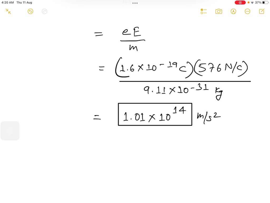 SOLVED 7 (II) Determine the magnitude of the acceleration experienced