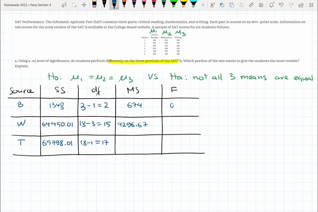 ✓ Solved: The Scholastic Aptitude Test (SAT) consists of three parts:  critical reading, mathematics