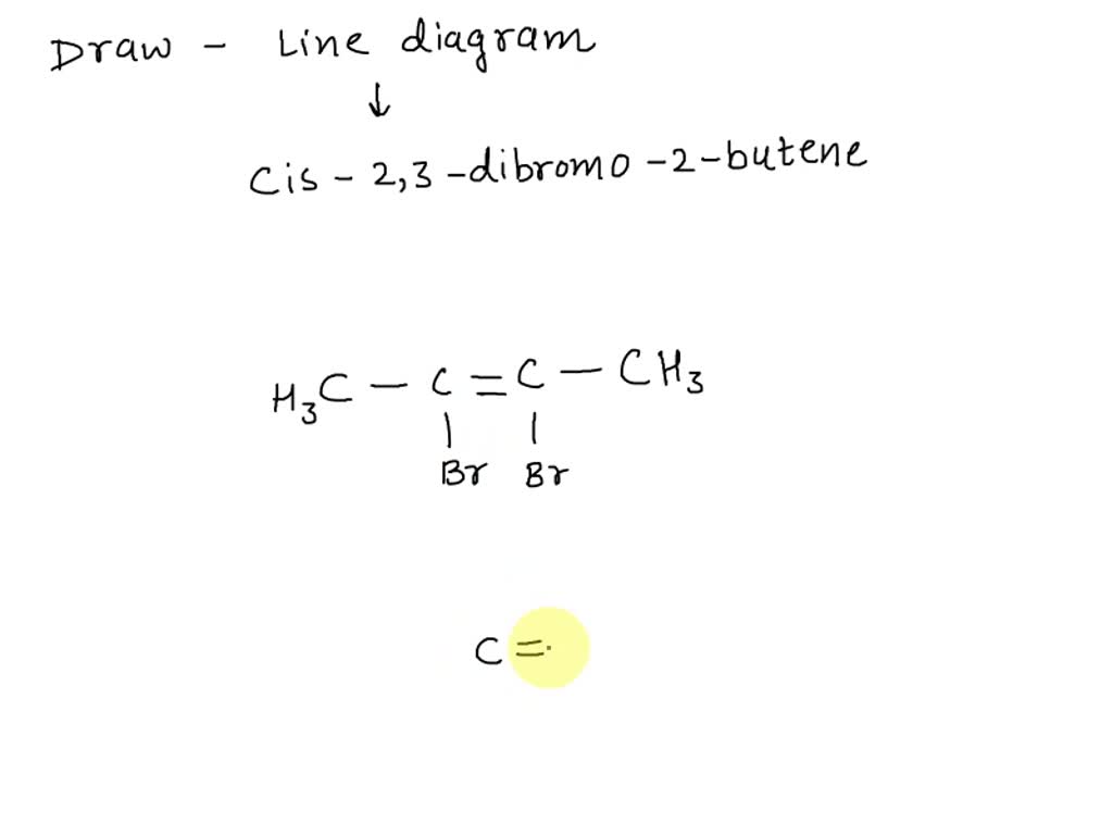 SOLVED Draw a line drawing of cis2,3dibromo2butene.