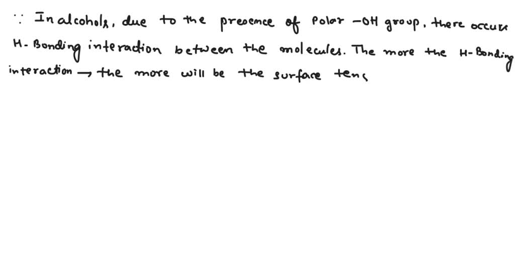 SOLVED Choose the substance with the lowest surface tension based on intermolecular forces