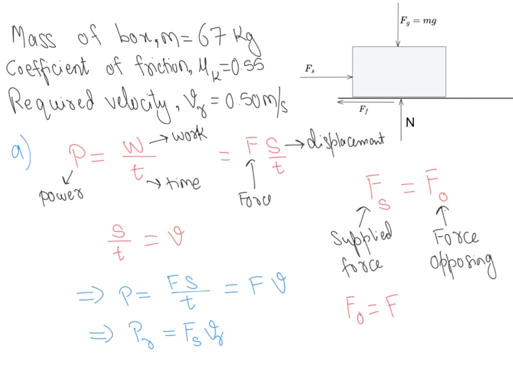 SOLVED: You push a 67 -kg box across a floor where the coefficient of ...