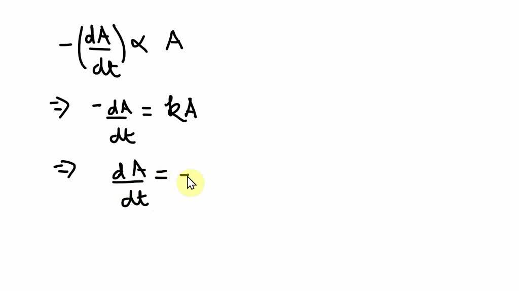 For this problem, A is the variable for the amount of radioactive