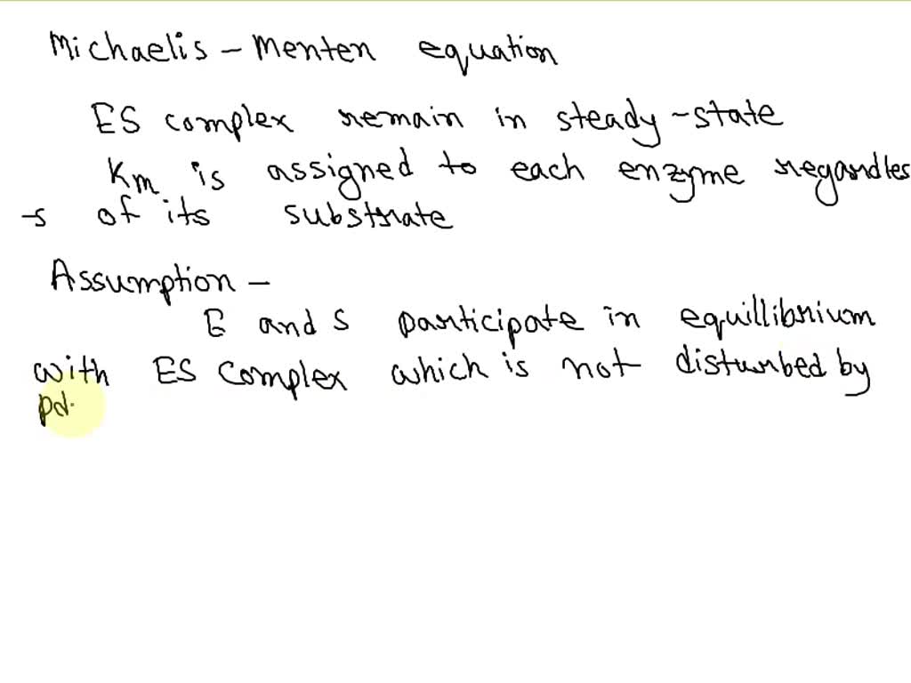 enzyme substrate complex equation