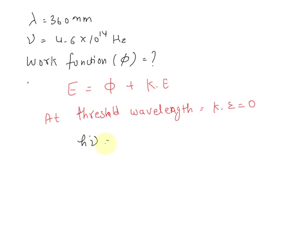 SOLVED: Light with a wavelength of 360 nm strikes the surface of an ...