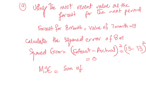 consider-the-following-time-series-data-month-1-2-3-4-5-6-7-value-22-11-18-10-17-21-13-a-compute-mse-using-the-most-recent-value-as-the-forecast-for-the-next-period-mse-what-is-the-forecast-19736