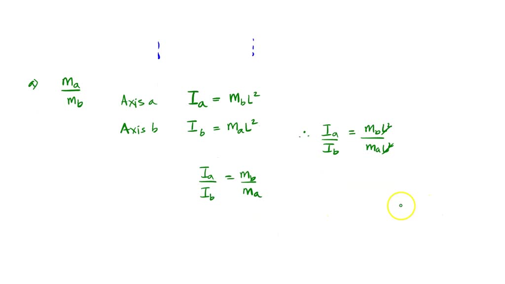 Two Balls Of Mass Ma And Mb Are Connected By A Massless Rod Of Length ...