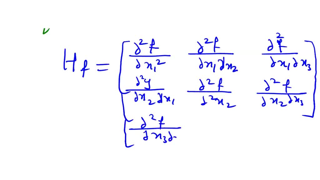 SOLVED Problem 8(A) [10 marks] This problem is concerned with the relations among the Hessian