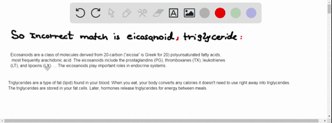 which-of-the-following-is-incorrectly-matched-amino-acid-protein-monosaccharide-carbohydrate-nucleotide-nucleic-acid-eicosanoid-triglyceride-07634