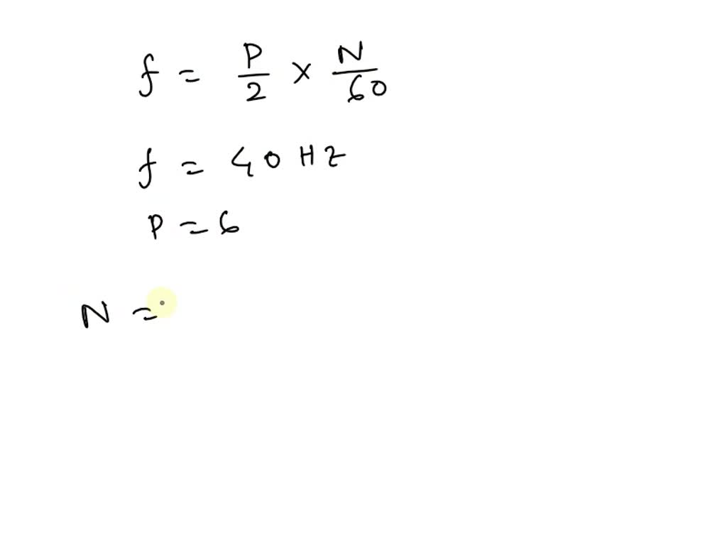 SOLVED 2. At what speed should a sixpole alternator be driven to