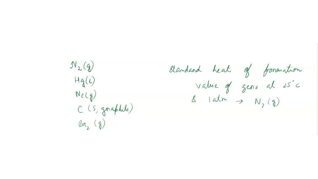 SOLVED All of the following have a standard heat of formation value of