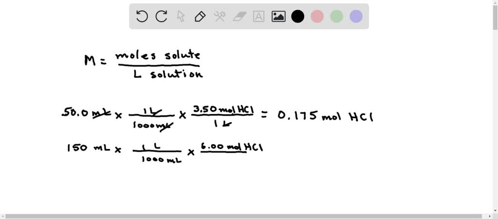 SOLVED: J*^ If a 25.0 mL sample of a standard IOOM solution of HCl is ...