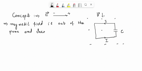 checkyour-understanding-indicate-the-direction-of-the-electric-field-between-the-plates-of-the-parallel-plate-capacitor-shown-in-the-drawing-if-the-magnetic-field-is-decreasing-in-time-speci-87553